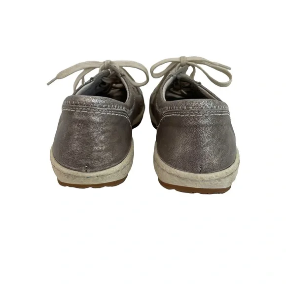 Josef Seibel Leather Metallic Caspian Sneakers 7 - Picture 4 of 13